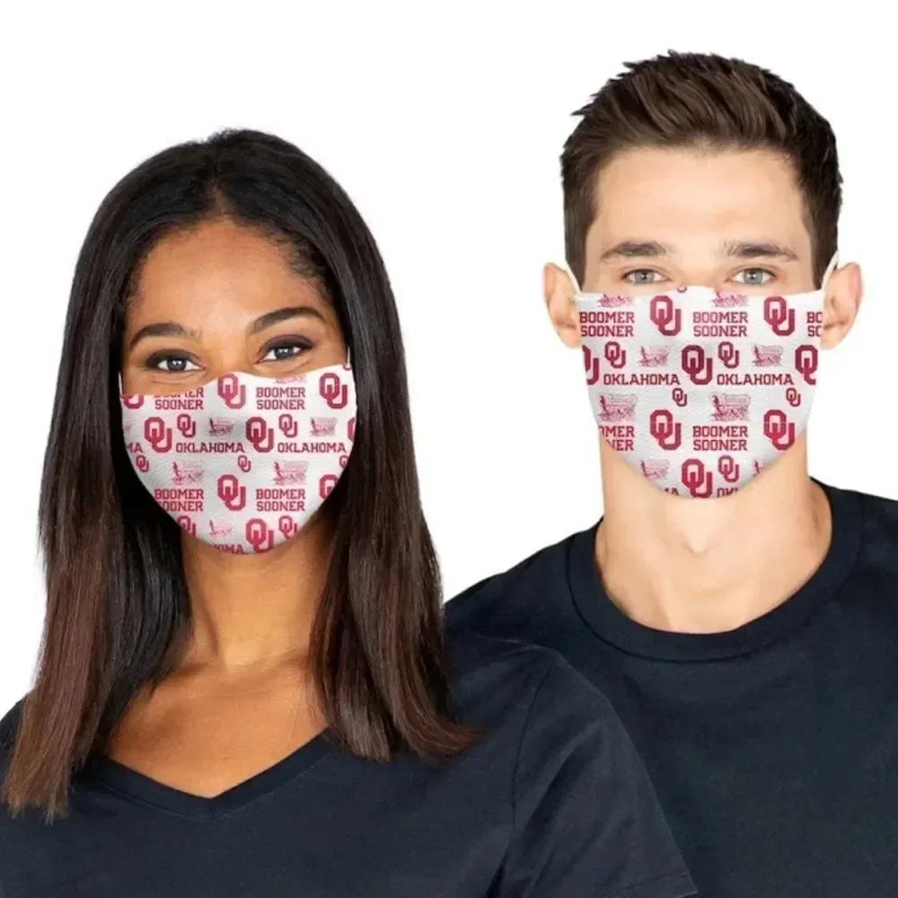 New in Package University of Oklahoma Sooners Face Covering Face Masks Set of 3